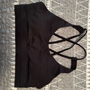 Black Snake Skin Print Bra. Size Large